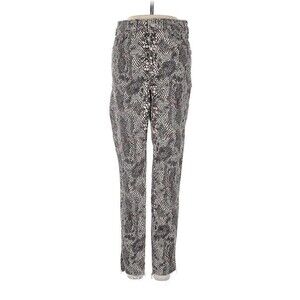 We The Free People High Waisted Denim Straight Jeans 27 Snakeskin Raw Hem Brown